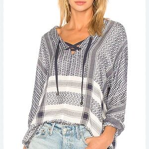 Rails Lily Blouse Sapphire Jacquard Size Small